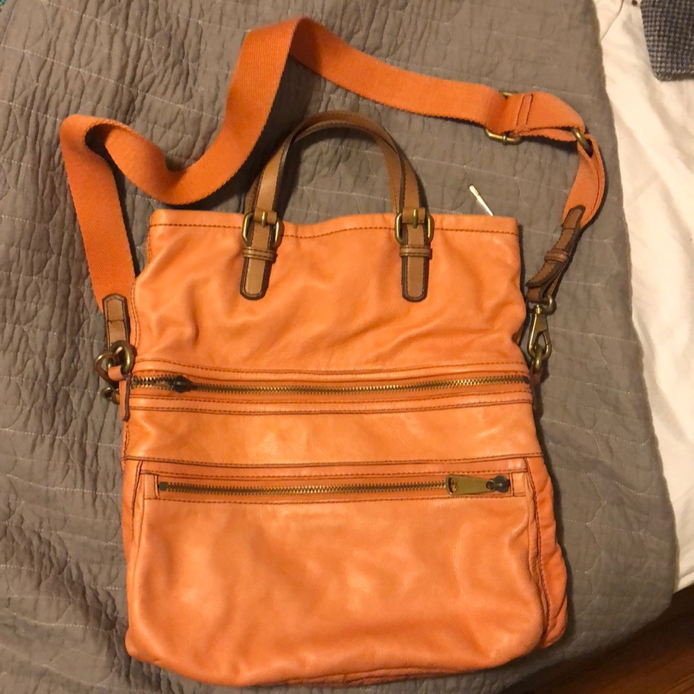 Fossil Orange Crossbody Bag